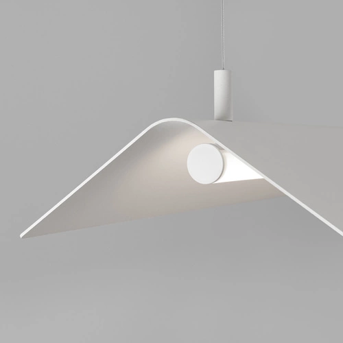 Lampa wisząca LED ELVA biała nowoczesna z regulacją do salonu kuchni lub nad stół