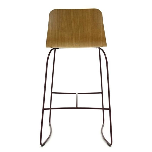 Hoker z oparciem Hips FAMEG industrialny drewniany personalizowany do kuchni i wyspy 74 cm