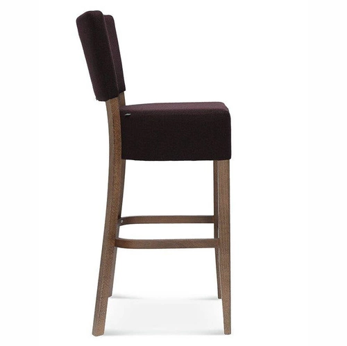 Hoker tapicerowany Tulip.2 FAMEG z oparciem, drewniany, personalizowany do kuchni i jadalni