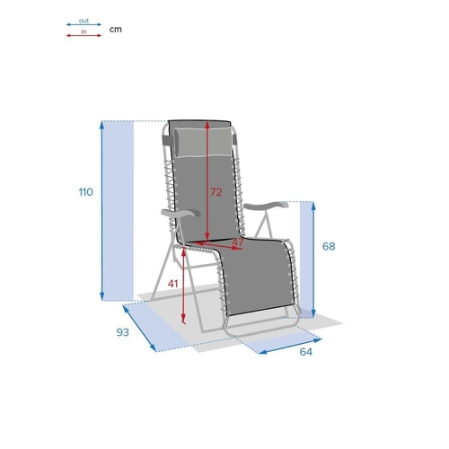 Leżak Relax beżowy ciemny