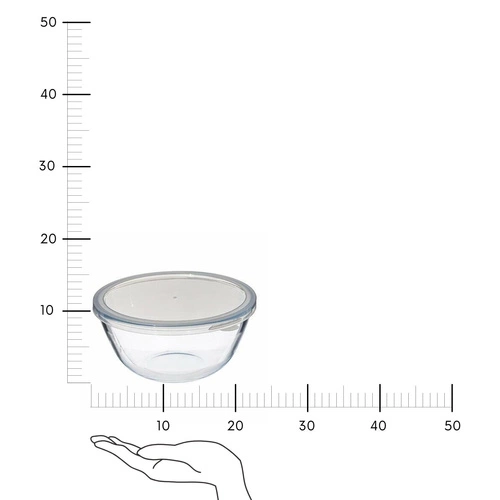 Miska do mieszania z pokrywką szklana