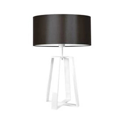 Lampka nocna stołowa Thor nowoczesna z abażurem brązowym do sypialni i salonu LYSNE