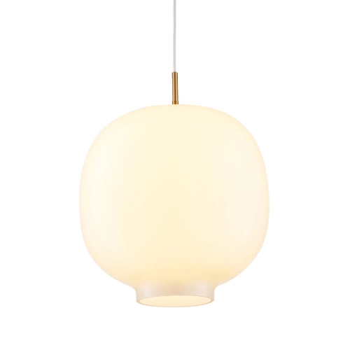 Lampa wisząca BONI biała kula 35 cm do salonu i kuchni nowoczesna Step into Design