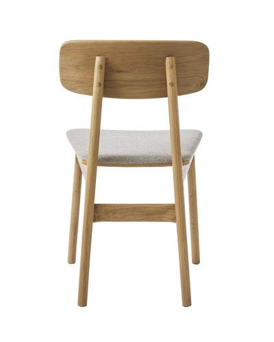 Voli krzesło drewniane tapicerowane do jadalni i kuchni skandynawskie piaskowe