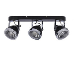 Lampa sufitowa Crazy listwa czarny 3x15W GU10 klosz bezbarwny