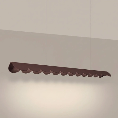 Lampa wisząca BISCUIT 130 LED brązowa nad wyspę regulowana