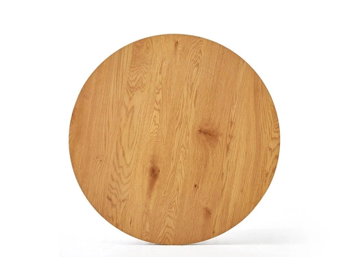 Stolik kawowy Rewal okrągły 80 cm dąb złoty czarny loftowy do salonu nowoczesny