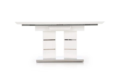 Stół rozkładany do jadalni Dorel biały nowoczesny MDF 160-200x90 cm Intesi