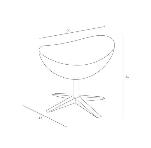 Podnóżek obrotowy Jajo Soft D2.DESIGN tapicerowany koralowy do salonu inspirowany Egg