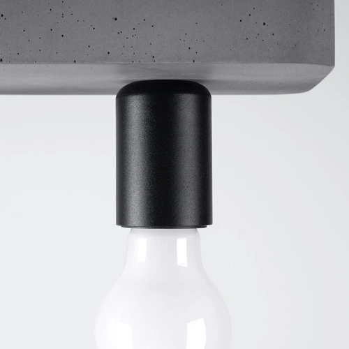 Plafon sufitowy betonowy TAVO 3 szary industrialny do salonu kuchni jadalni Sollux