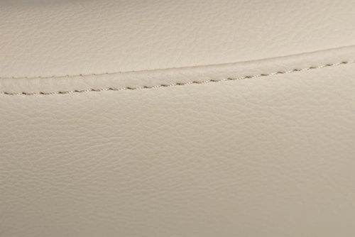 Podnóżek do fotela Jajo Soft eko skóra beżowy obrotowy inspirowany Egg nowoczesny salon D2.DESIGN