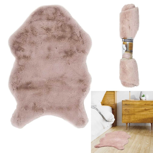 Sztuczne futerko/ dywanik Cuso różowy