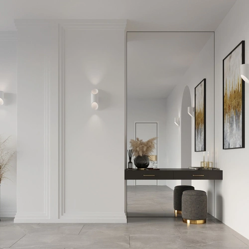 Kinkiet ścienny Penne 20 cm biały nowoczesny aluminiowy do salonu sypialni Sollux Lighting