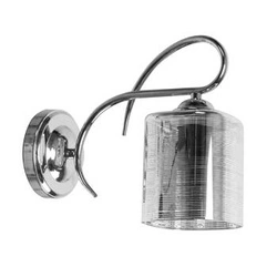 Kinkiet Italo lampa chromowy 1x40W E27  klosz srebrny