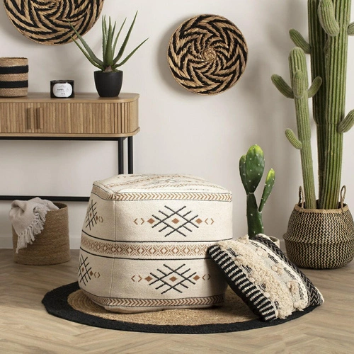 Dywan okrągły jutowy Atmosphera Bord 120 cm styl boho naturalny do salonu lub sypialni