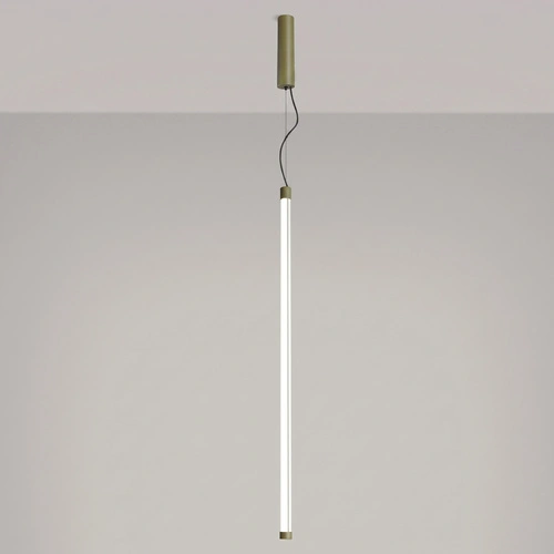 Lampa wisząca TRANG LED oliwkowa regulowana nad wyspę 1-punktowa