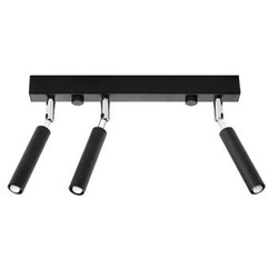 Plafon sufitowy Eyetech 3 czarny nowoczesny metalowy do kuchni i salonu Sollux