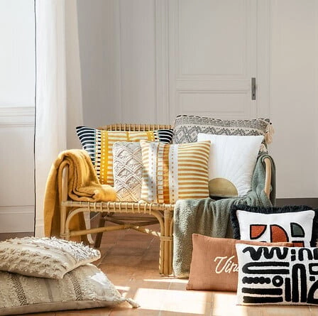 Poduszka dekoracyjna Macrame Atmosphera boho bawełniana do salonu i sypialni 40x40 cm