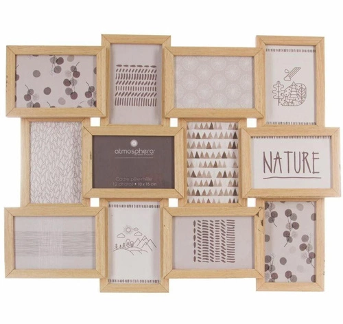 Ramka multiramka Felina Atmosphera na 12 zdjęć 10x15 cm wisząca drewniana na ścianę