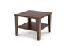 Stolik kawowy Deya kwadratowy nowoczesny z półką ciemny orzech 70x70 do salonu