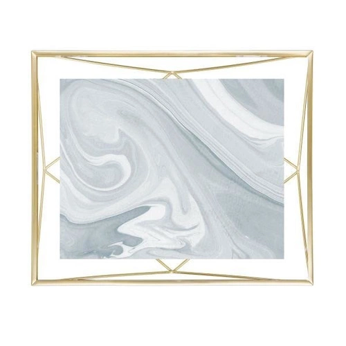 Ramka na zdjęcia 20x25 Prisma Umbra złota metalowa na ścianę i stojąca nowoczesna