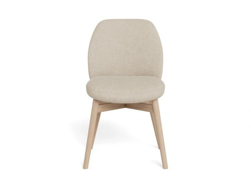 Actona Joy krzesło tapicerowane skandynawskie do jadalni beż dąb