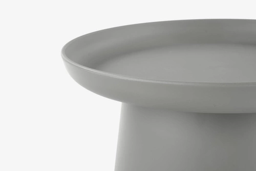 Stolik kawowy okrągły Xena 50cm szary nowoczesny skandynawski do salonu Intesi