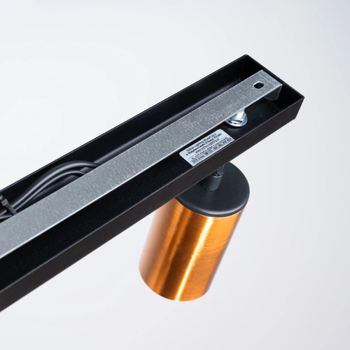 Plafon sufitowy WINX 2 czarny miedź nowoczesny metalowy do salonu i sypialni SOLLUX