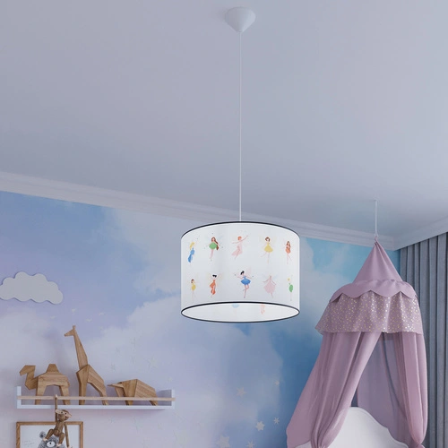 Nowoczesna lampa wisząca FAIRY 40 z PVC do pokoju dziecięcego bajkowa kolorowa