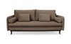 Sofa rozkładana Diana brązowa z funkcją spania i pojemnikiem do salonu nowoczesna 3 osobowa