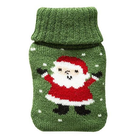 Termofor świąteczny Mikołaj Feeric Christmas zielony 7x12 cm dekoracja bożonarodzeniowa do domu