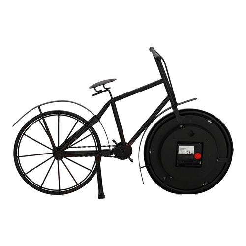 Zegar stojący retro rower Dimitri czarny cichy mechanizm do salonu lub sypialni Atmosphera