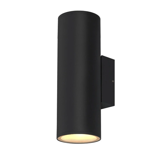 Kinkiet zewnętrzny Primula lampa  ogrodowa elewacyjna tuba 14,5x31cm czarny 2x60W E27 PAR30 IP65