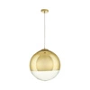 Lampa wisząca kula FLASH L złota szklana do salonu i jadalni regulowana 40 cm