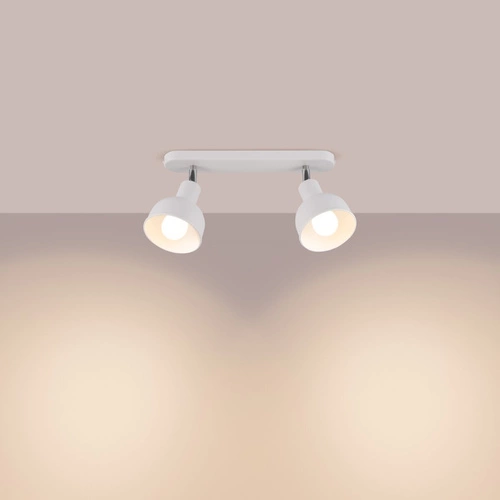 Plafon sufitowy ELBA 2 biały metalowy loftowy do salonu i sypialni SOLLUX LIGHTING