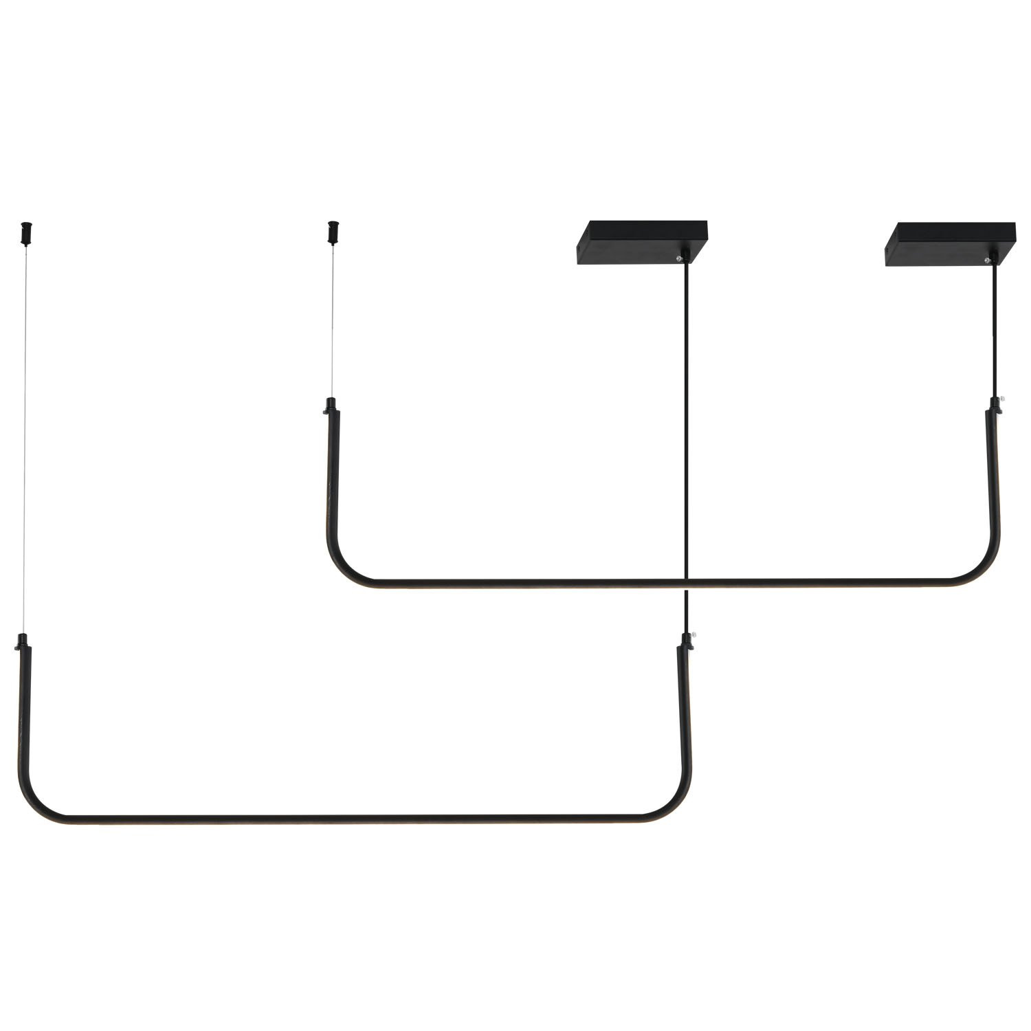 Lampa wisząca LED MINIMA-2 czarna 80 cm nowoczesna nad stół do kuchni lub salonu