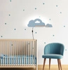 Kinkiet drewniany Cloud LED 5W niebieski do pokoju dziecięcego nowoczesny z MDF CANDELLUX