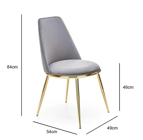 Krzesło Irene szare/złote