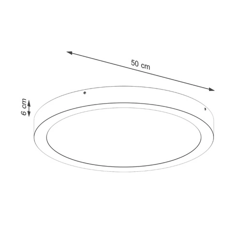 Plafon sufitowy LED ONYX 50 czarny nowoczesny okrągły do salonu i sypialni SOLLUX
