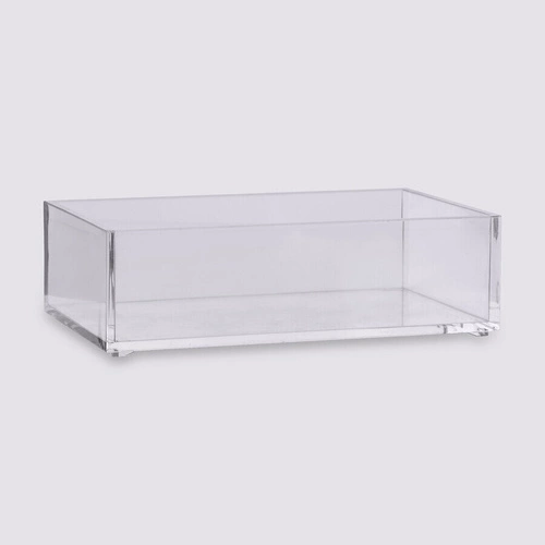 Organizer na kosmetyki do łazienki Selena transparentny 16x5 cm glamour prostokątny 5five