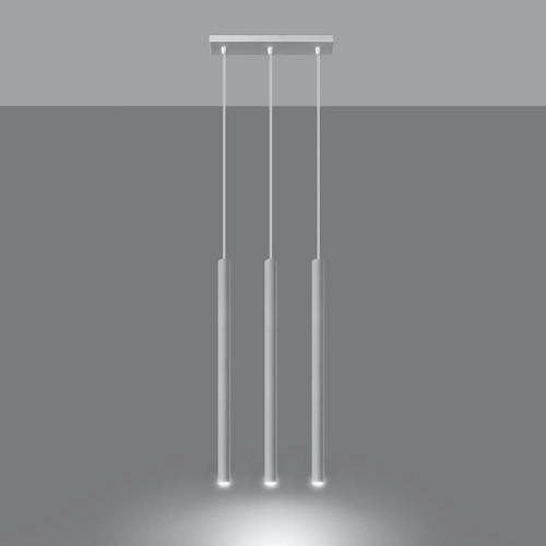 Lampa wisząca Pastelo 3 biała nowoczesna nad stół i wyspę do kuchni i jadalni