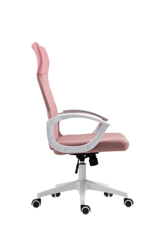 Fotel biurowy ergonomiczny Rosso różowy obrotowy z siatki do biurka nowoczesny Intesi