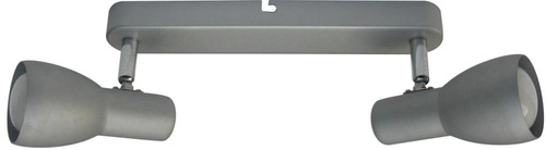 Nowoczesna lampa sufitowa Picardo szaro-srebrna regulowana do salonu i kuchni 2-punktowa