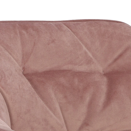 Krzesło tapicerowane Brooke Actona do jadalni różowe welurowe z podłokietnikami glamour