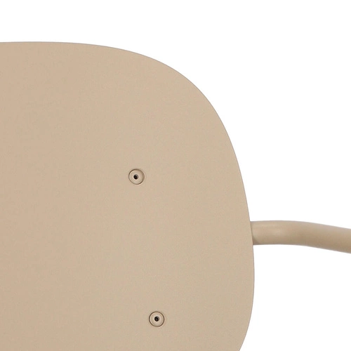 Krzesło metalowe Si-Si Arm SCAB Design beżowe z podłokietnikami do ogrodu i tarasu