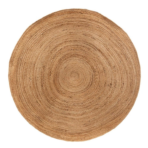 Atmosphera Dywan jutowy okrągły 160 cm boho do salonu i sypialni łatwy w czyszczeniu