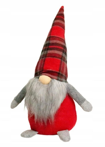 Skrzat siedzący czerwona kratka 44cm