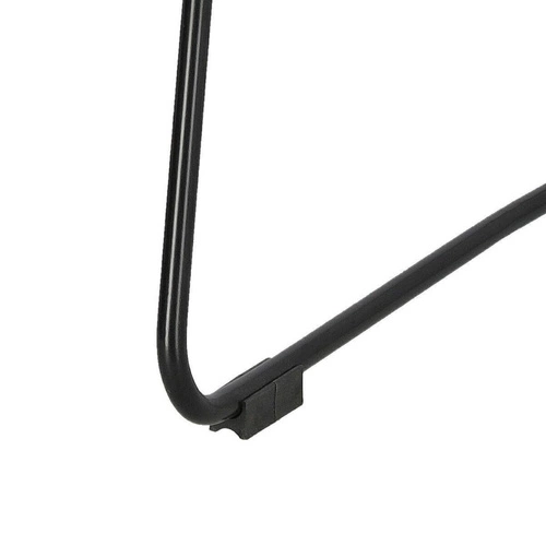 Krzesło Dill Intesi czarne metalowe z poduszką ekoskóra loftowe do jadalni i kuchni