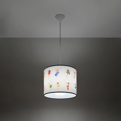 Lampa wisząca FAIRY 30 nowoczesna kolorowa do pokoju dziecka z abażurem PVC 30 cm