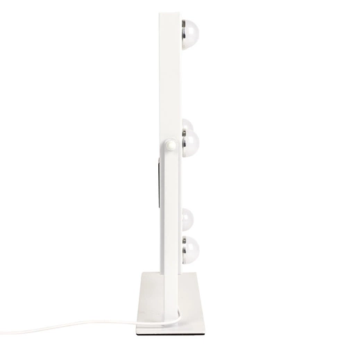 Intesi Lustro LED stojące do makijażu z głośnikiem i ładowarką białe prostokątne